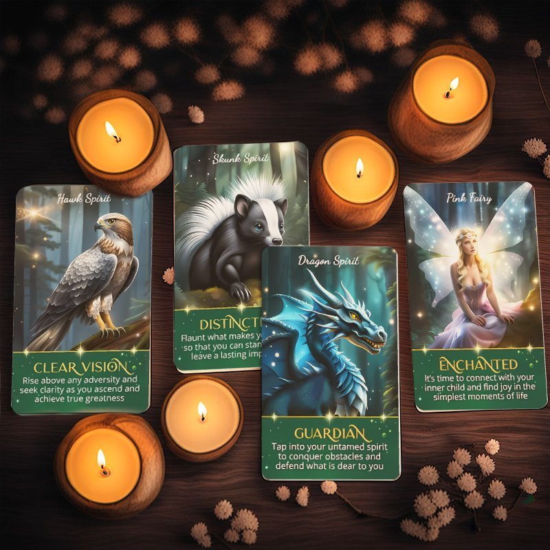 40pcs Magic Forest Elf Oracle Cards Unique Forest Tales Oracle Cards for Beginners, Give Friends and Family Sisters Christmas, Thanksgiving Gift