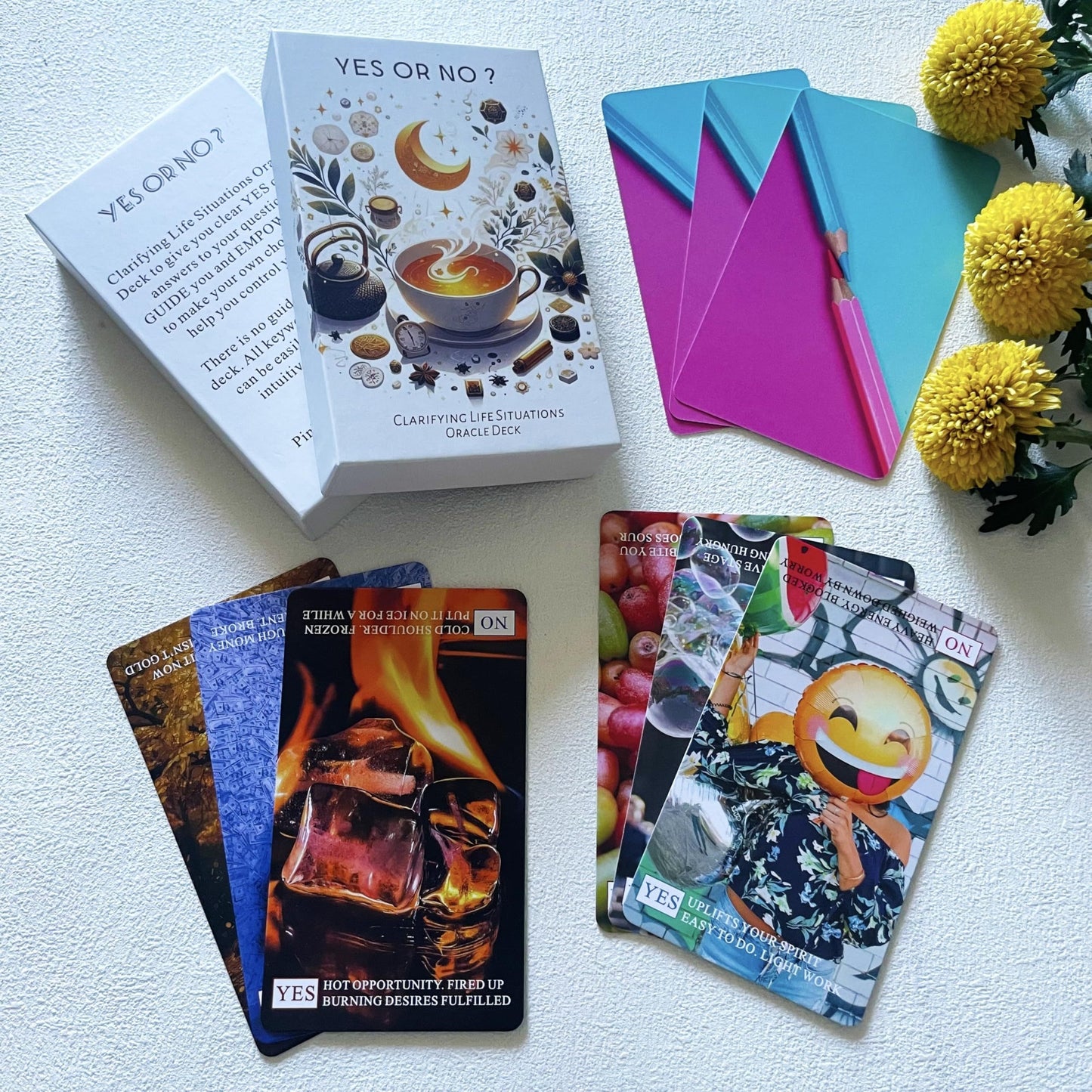 Yes Or No? Clarifying Life Situations Oracle Cards Deck, Oracle Cards For Beginners, Oracle Deck Help You Control Your Life A Gift For Thanksgiving Day And Christmas Day