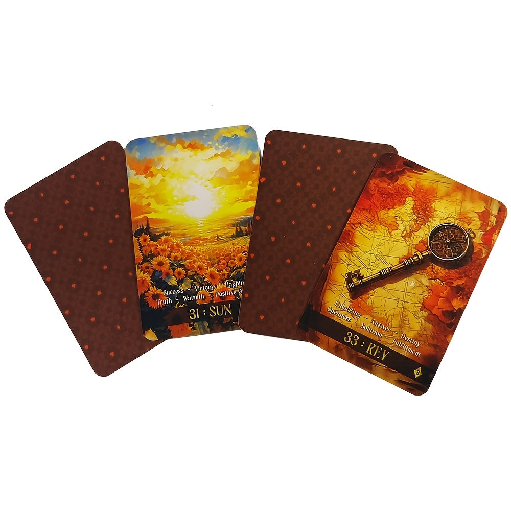 [1 Set Mystic Autumn Lenormand Cards] Mystic Autumn Lenormand Deck | 36 Cards | Fun Guided Reflection Game, Compact Inspiration Cards | Holiday Gifts for Ages 14 And Up