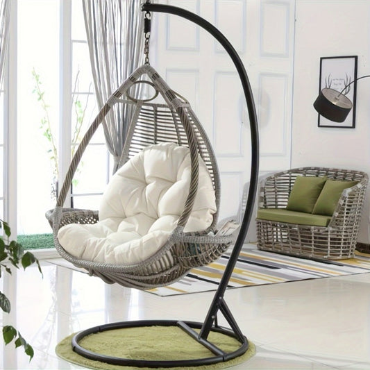 Luxury Thick Hanging Chair Cushion - Classic Style, Hand Wash Only, Perfect for RV Outdoor & RV Living Room Decor, Polyester Fiber, 300-350g Square, No Printing