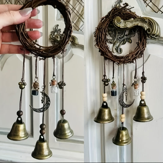 Vine Wind Chime Witch Prayer Crystal Wind Chime Home Decoration Halloween Witch Bell Protection Door Handle Pendant