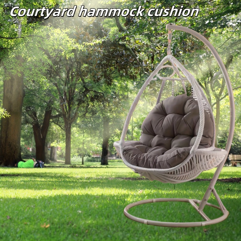 Luxury Thick Hanging Chair Cushion - Classic Style, Hand Wash Only, Perfect for RV Outdoor & RV Living Room Decor, Polyester Fiber, 300-350g Square, No Printing