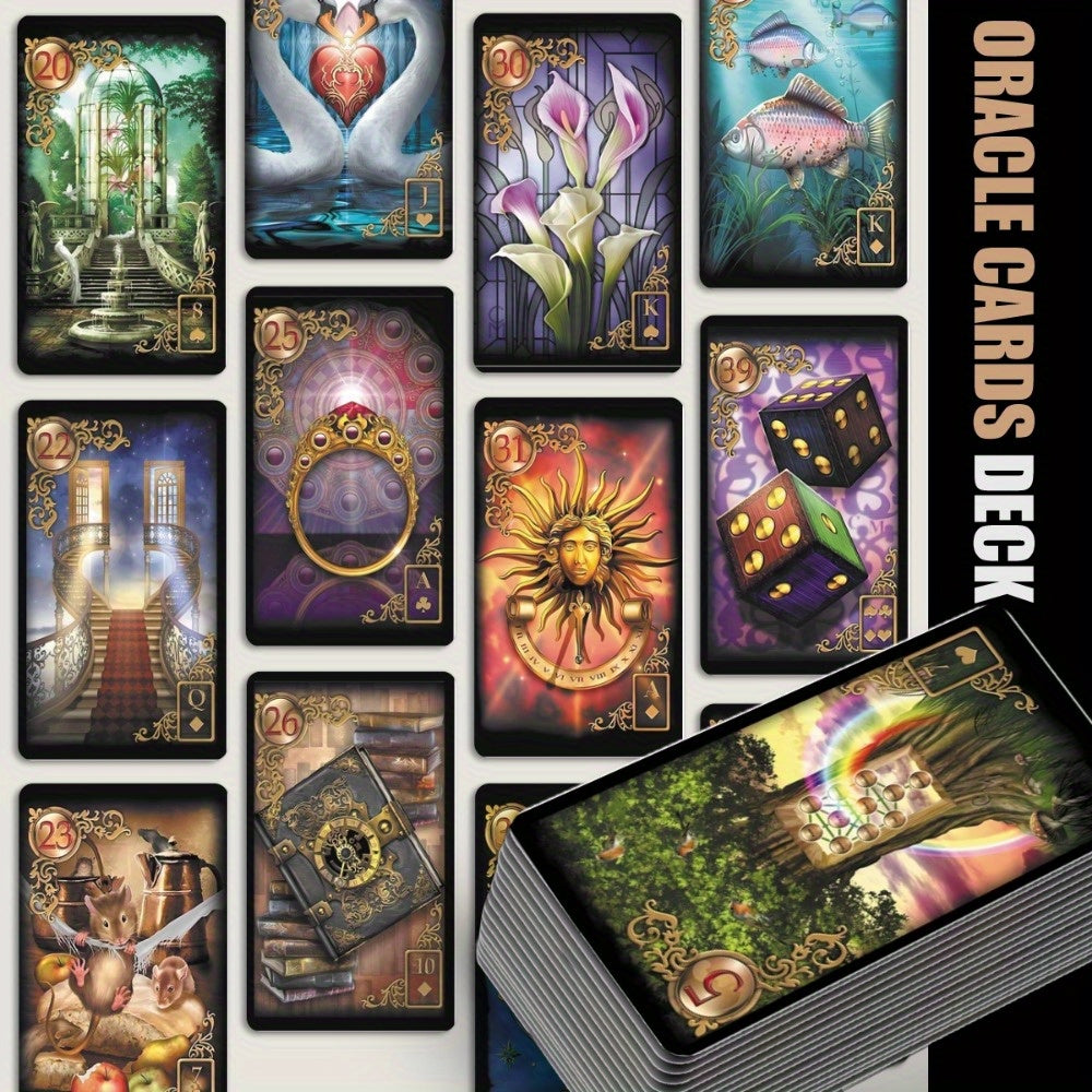 44pcs Retro Reverie Oracle Cards - Tarot Deck For Fate Divination & Entertainment, Perfect For Beginners, Ideal Gift For Family & Friends On Halloween, Christmas, Thanksgiving