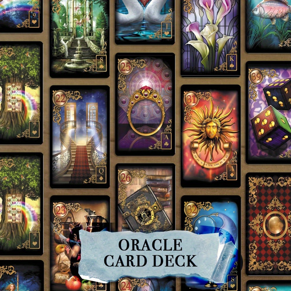 44pcs Retro Reverie Oracle Cards - Tarot Deck For Fate Divination & Entertainment, Perfect For Beginners, Ideal Gift For Family & Friends On Halloween, Christmas, Thanksgiving