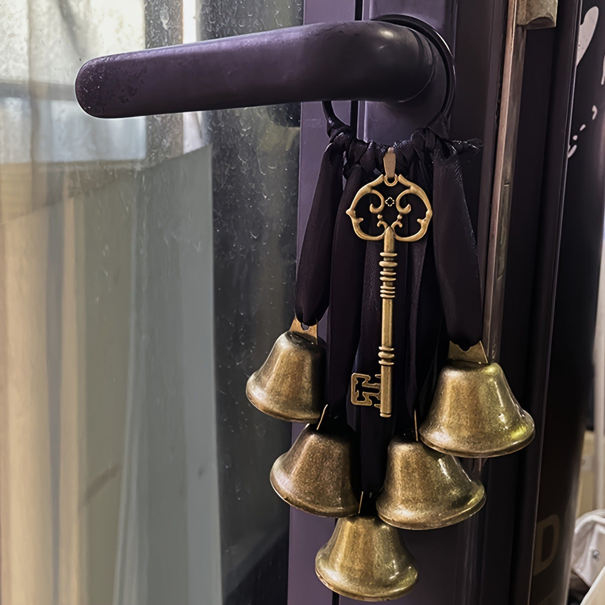 Iron Witch Wind Chimes - Unique Decorative Door Handle Bells with Home Protection & Room Decor - Non-Electric, Battery-Free, Hanging Pendant for Indoor & Outdoor Use