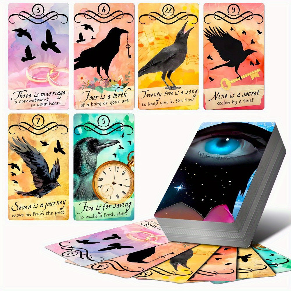 Counting Crows Halloween Oracle Cards - 40pcs Mystical Time Oracle Deck, Perfect Gift for Friends & Family, Beginner-Friendly