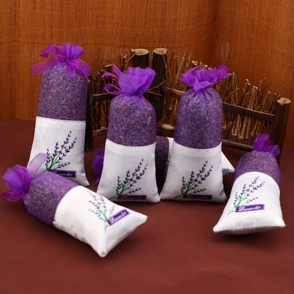 5 Bags Lavender Aromatherapy Scent Bags, Gift Scent Bags Yarn Bags, Car Fragrance Drawer And Wardrobe French Lavender Scent Bags, Fresh Aromatherapy Home Scent Bags Purple