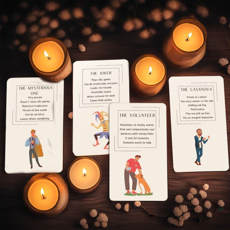 48pcs Oracle of Identity Cards Set - Love & Career Prophecy Deck, Perfect Gift for Teachers, Family, and Friends - Ideal for Halloween & Christmas