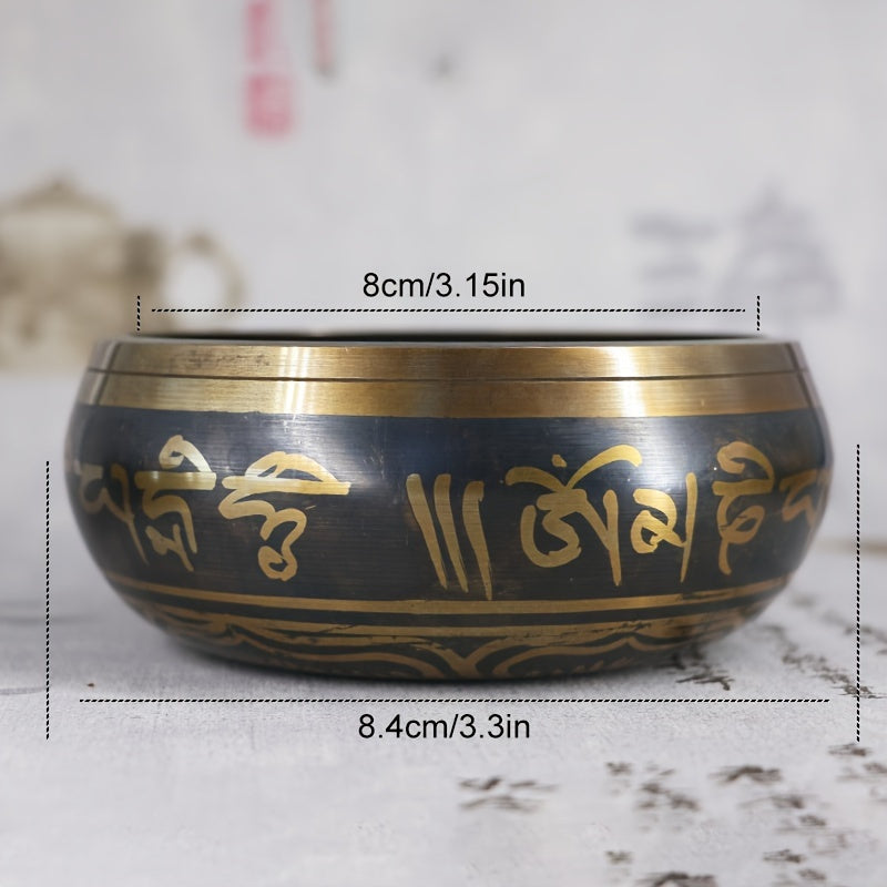 Authentic Tibetan Singing Bowl Set — Meditation Sound Bowl Handcrafted in Nepal for Yoga, Chakra Healing, Mindfulness, and Stress Relief — Unique Spiritual Gifts for Women and Men