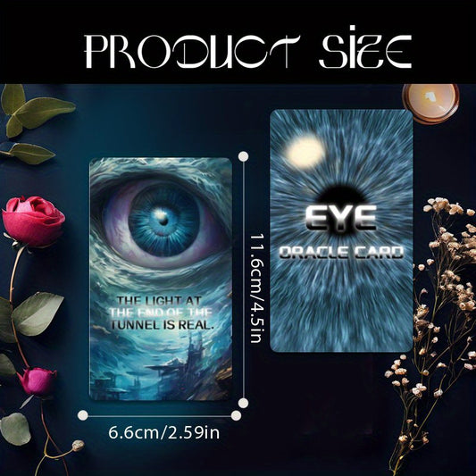 42-Pack Evil Eye Oracle Cards, Inspirational Affirmations, Beginner's Guide, Halloween Gift, Paper Deck for Health & Home, Self-Improvement, Spiritual Guidance