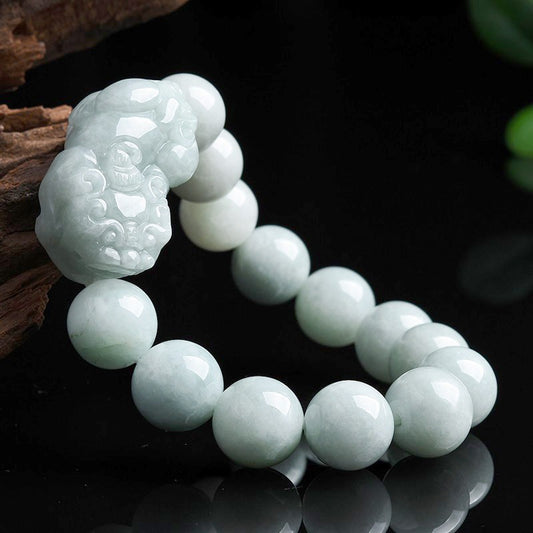 1pc Stone Carved Animal Bracelet, Stone Bead Bracelet for Male And Female