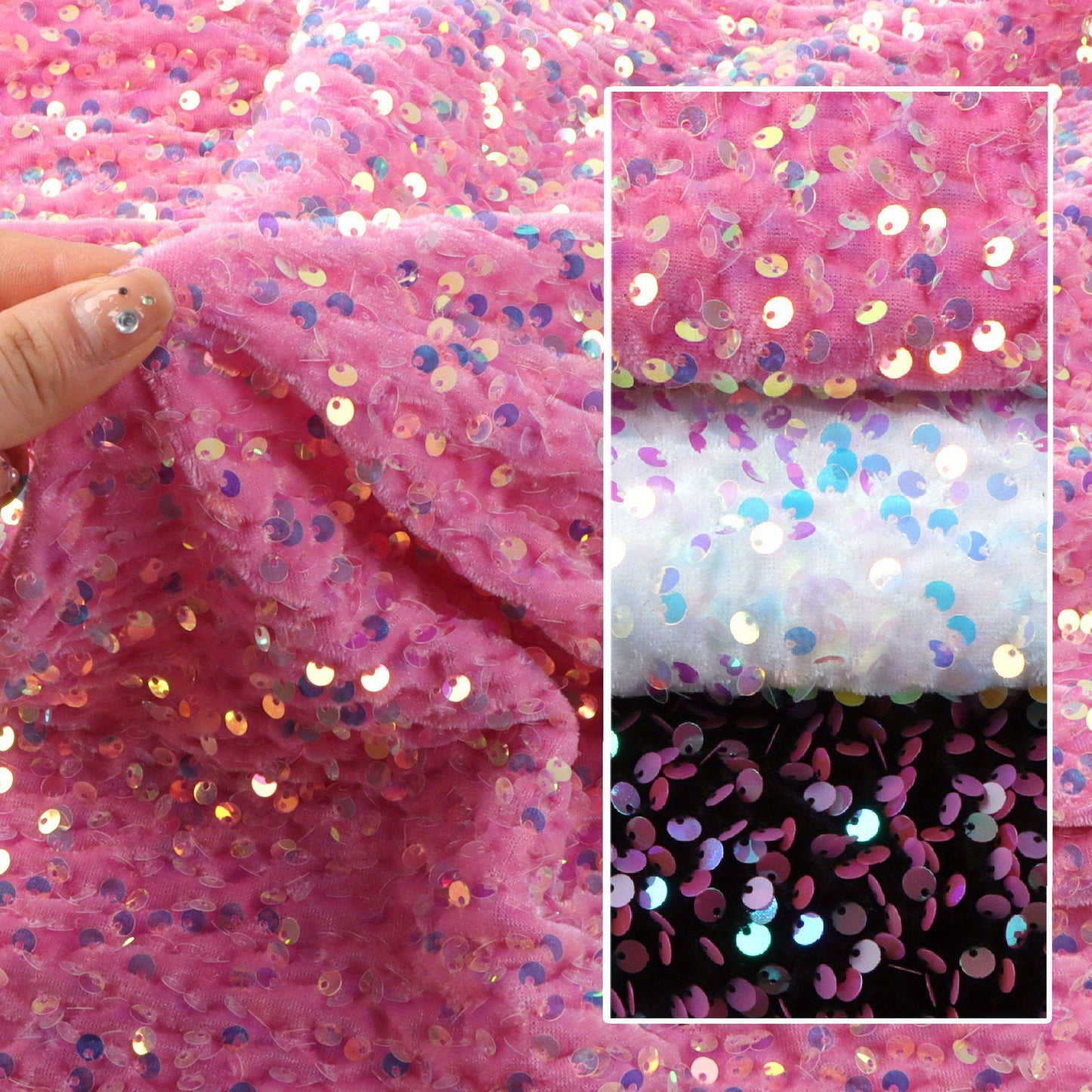 1pc Sequin Fabric - 47.24x19.68inch(120x50cm) Glitter And Shiny Embroidery Fabric for DIY Sewing - Table Runners, Tablecloths, Curtains, Dresses, Pillowcases, Bags, Headwear - For Crafters & DIY Enthusiasts