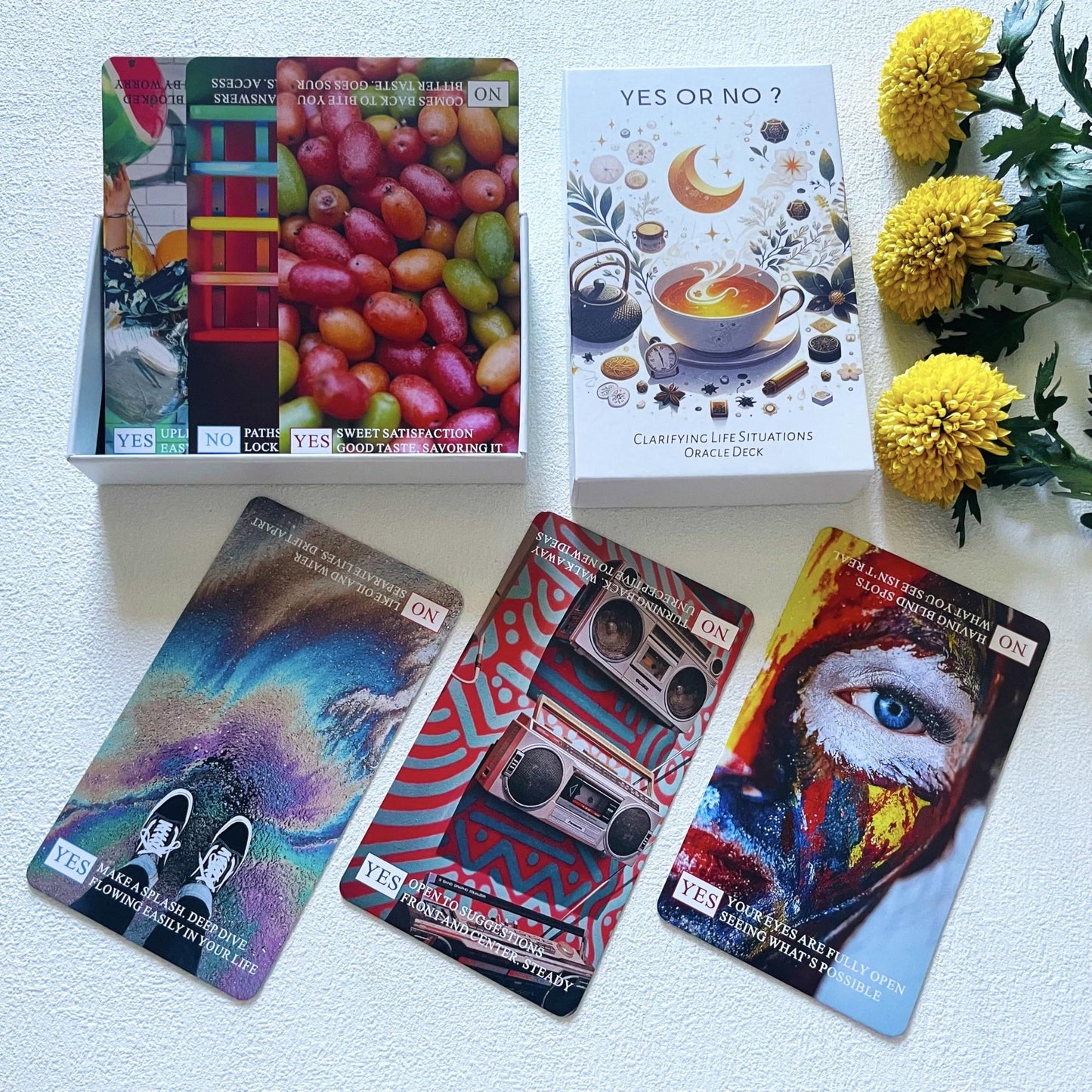 Yes Or No? Clarifying Life Situations Oracle Cards Deck, Oracle Cards For Beginners, Oracle Deck Help You Control Your Life A Gift For Thanksgiving Day And Christmas Day