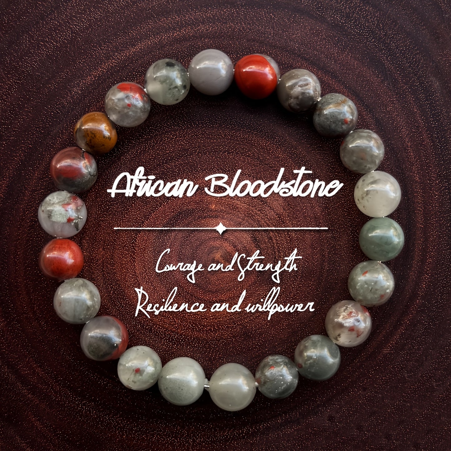 Natural African Bloodstone Bracelet Perfect Blessing Bracelet Unisex