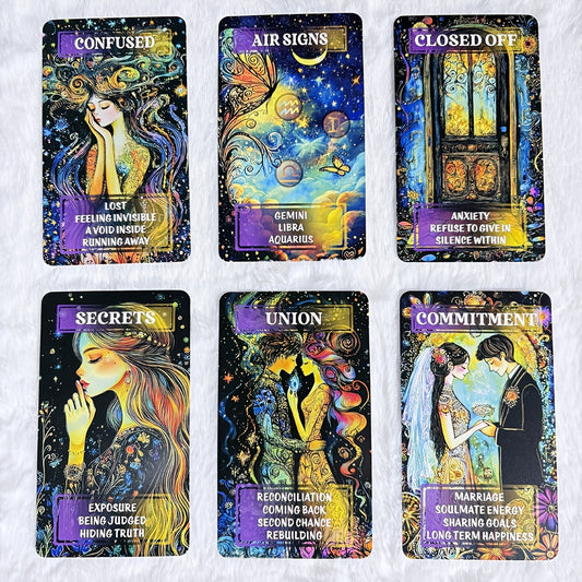 Soul Symphony Oracle Cards, Discover The Voice of Your Heart, Uncover The Hidden Truth, Inner Emotions Tarot Deck, Situation Cards, 12X7Cm/4.72X2.75Inch, 59-Cards