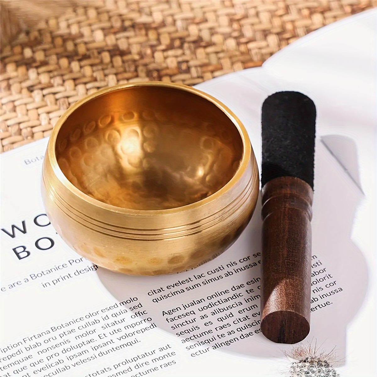 Tibetan Singing Bowl Set - 3 Inch Handcrafted Meditation Bowl for Yoga, Sound Healing, Chakra Balancing, and Mindfulness Practice - Includes Mallet, No Case or Bag