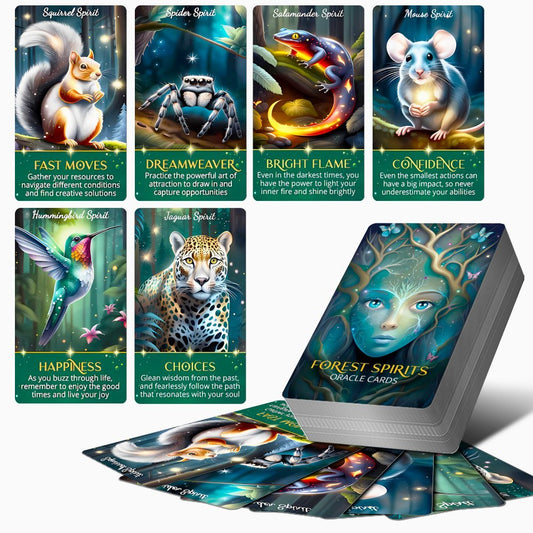 40pcs Magic Forest Elf Oracle Cards Unique Forest Tales Oracle Cards for Beginners, Give Friends and Family Sisters Christmas, Thanksgiving Gift