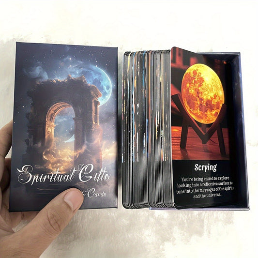 Spiritual Gifts Tarot Oracle Cards, Fortune Telling Tarot Deck with Numerology and Catoptromancy Practices, 56-Card Set, Divination Tool for Beginners and Enthusiasts, Guidance and Insight for Ages 14+