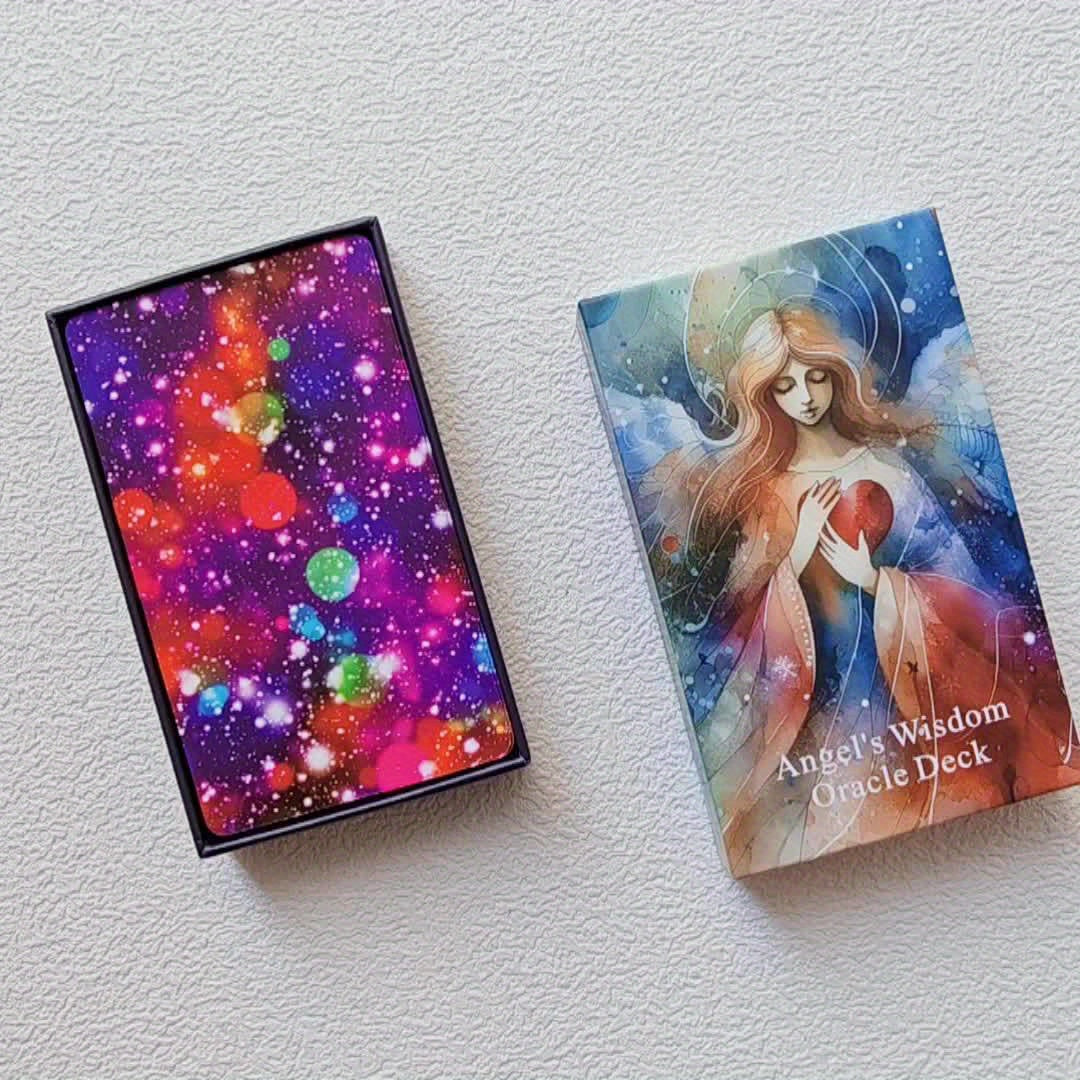 48 Angel Wisdom Oracle Card Set, Suitable For Beginners Oracle Card Set, Angel Digital Belief Card, Oracle Card, Guide Your Sacred Path, Christmas Gifts For Family And Friends