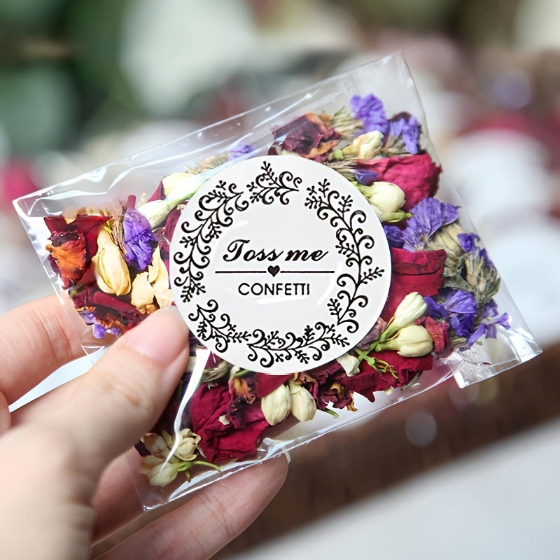 10pcs Dried Rose, Jasmine & Forget-me-not Petals High-Quality Wedding Confetti for Romantic Exits and Decorations