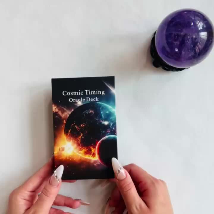 Time Oracle Cards Deck, Cosmic Timing Oracle Cards, Tarot Cards For Beginners, Tarot Deck, Divine Timing Oracle Deck To Help You Predict Time Frames.