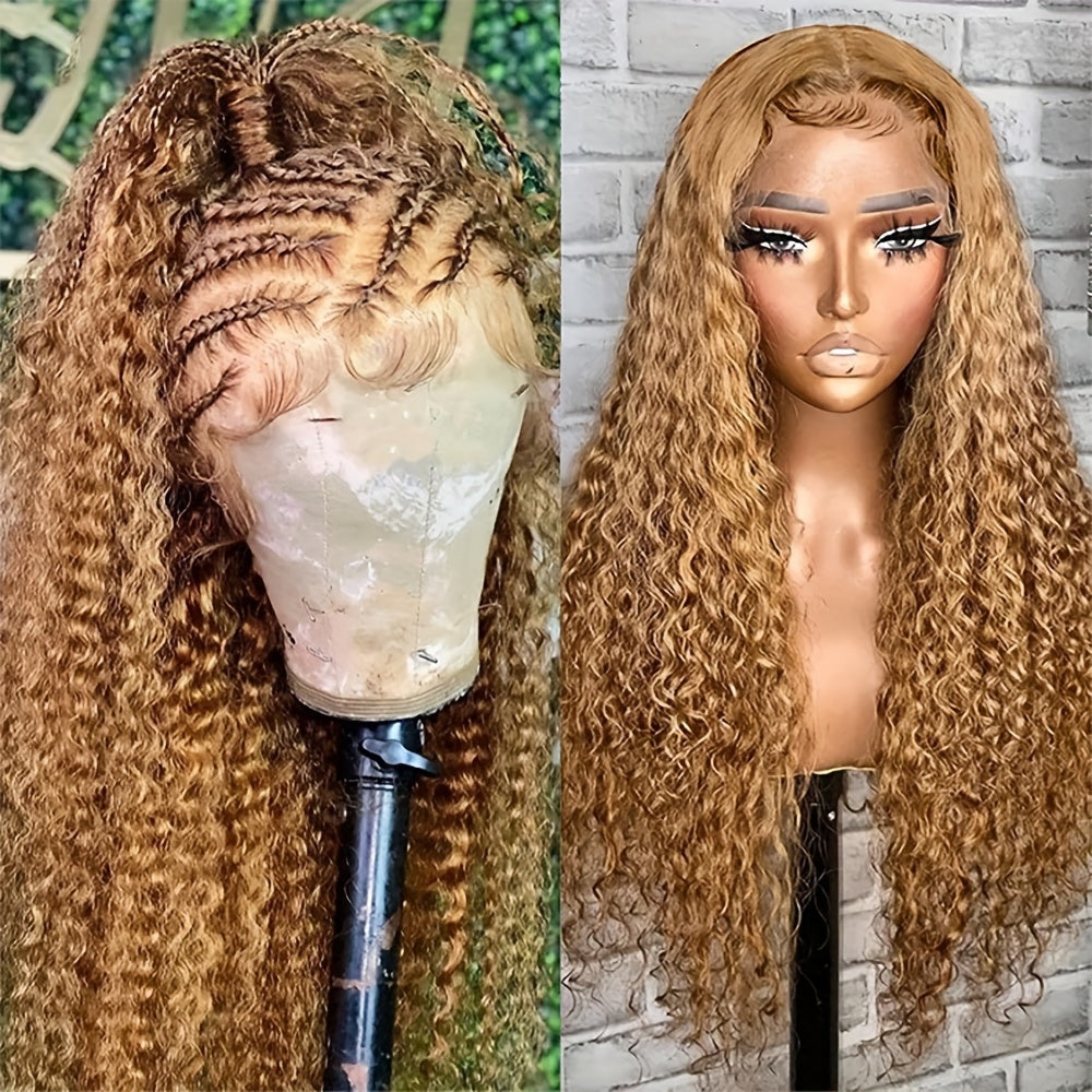 Women'S Kinky Curly 13x4 Lace Front Wig, Human Hair, Pre-Plucked, 180% Density, Basics Style, 26 Inch