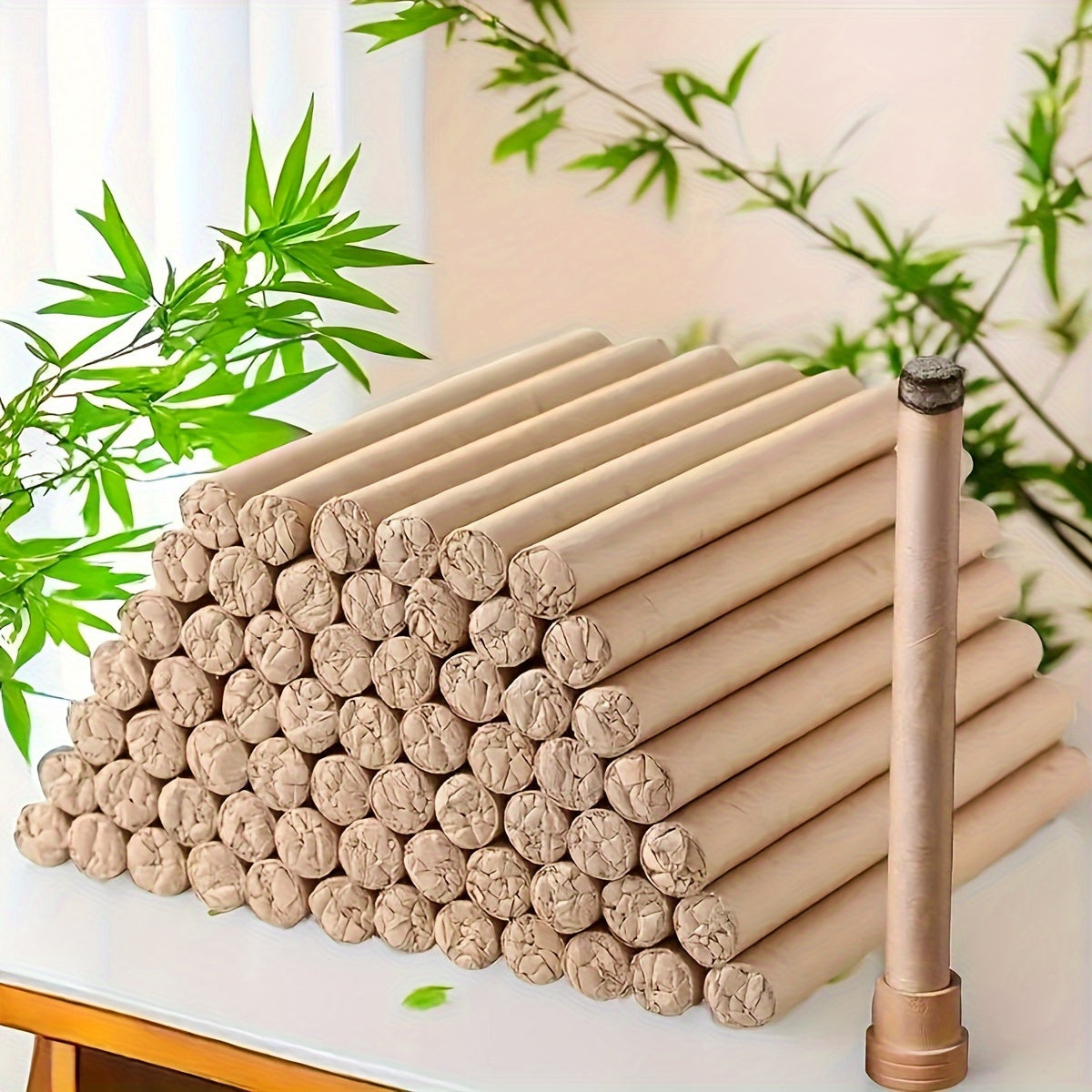 35pcs Natural Mugwort Sticks Set - Perfect for Home Decor, Incense Burners & Aromatherapy