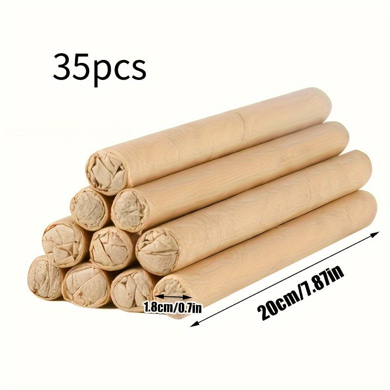 35pcs Natural Mugwort Sticks Set - Perfect for Home Decor, Incense Burners & Aromatherapy