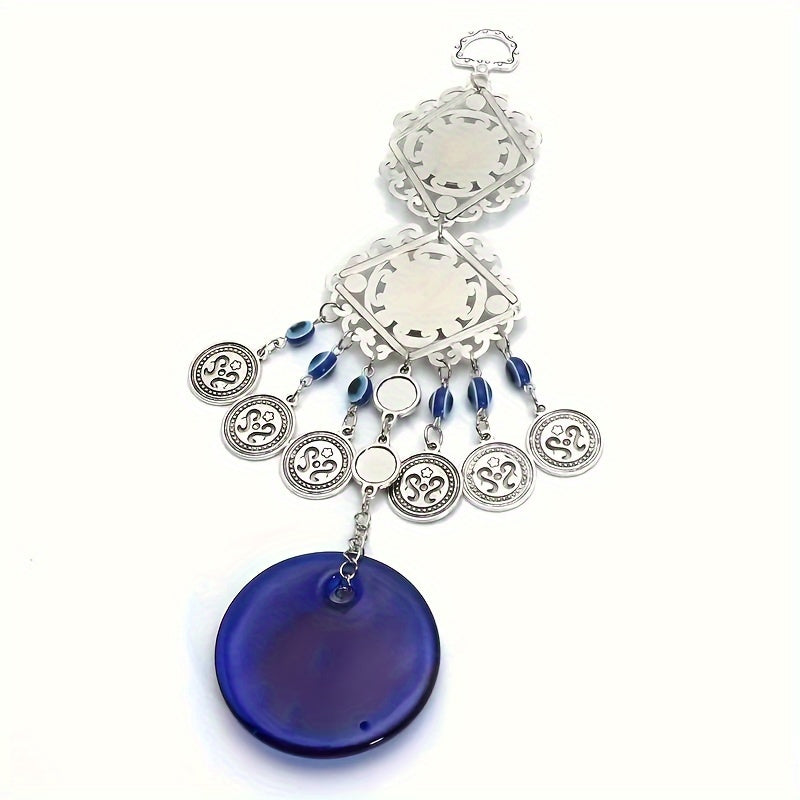 Blue Evil Eye Charm: 23cm/9.06in, 5cm/1.97in, No Feather, Plastic Material, No Power Required, Home Decor