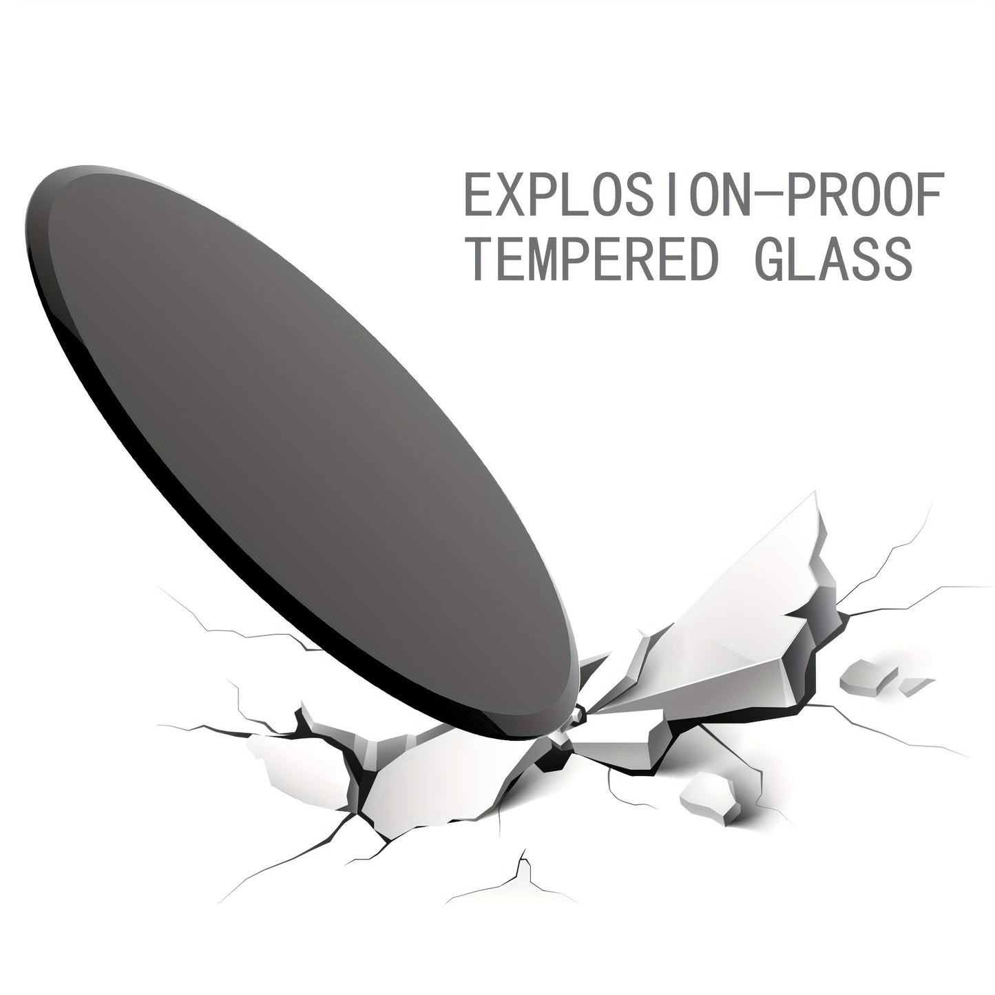 32"Round Tempered Glass Table Top, 1/2" Thick Beveled Polished Edge