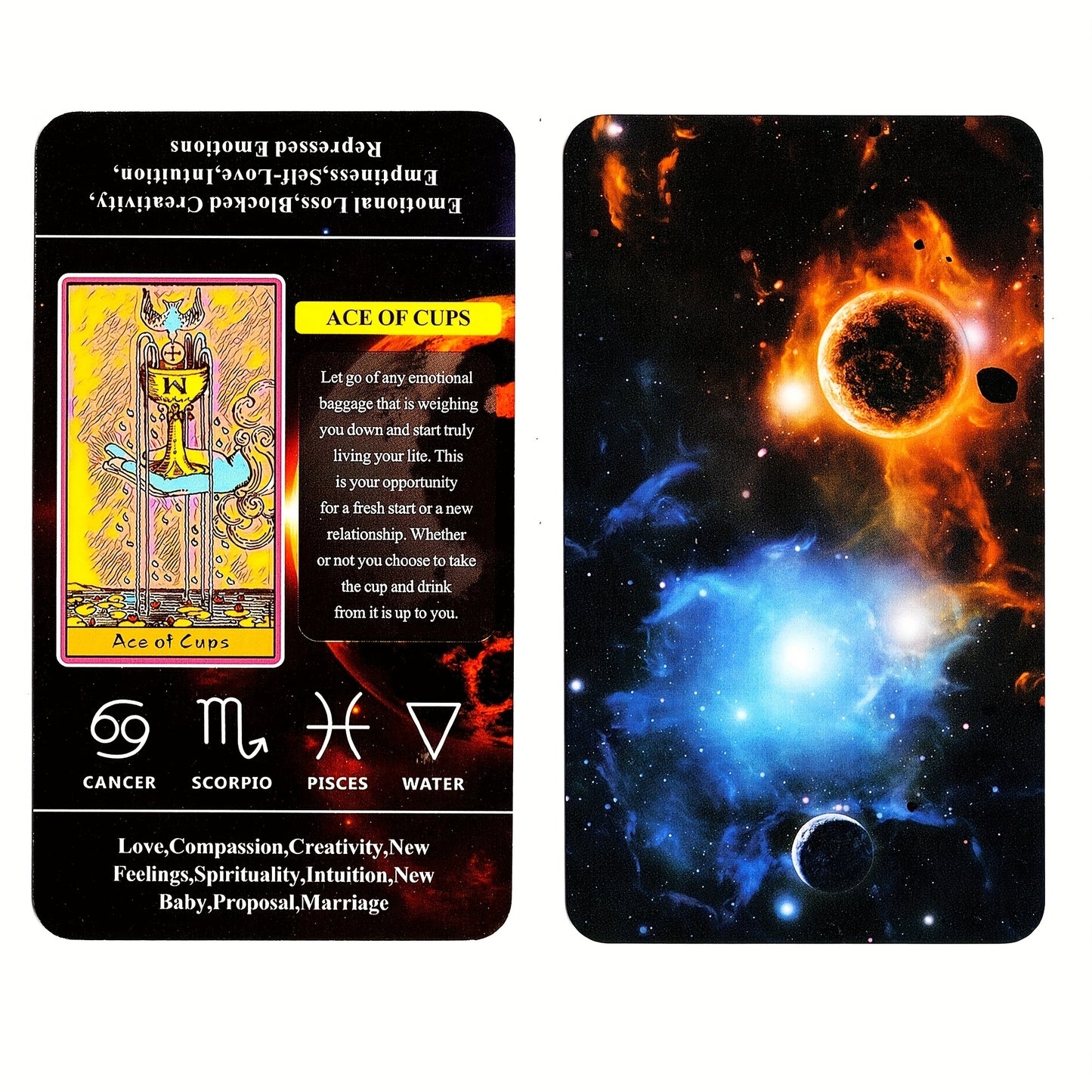 Tarot Card For Beginners With Meaning On Them, 78-Cards Pocket Size Tarot  Learning Deck, Fortune Telling Game | Divination Cards With Electronic Guidebook, gaming gift