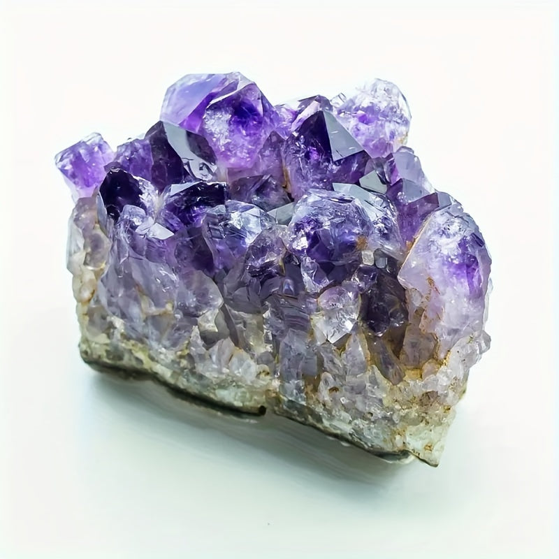 1pc of Amethyst Cluster Crystal Decoration (Natural Mine Crystal Cave with Ice Crack Patterns. All Labels Indicate They Are Natural / Not Damaged / Not Dirty / Not Chipped. It Is Recommended to Wash with Water Or Wipe with a