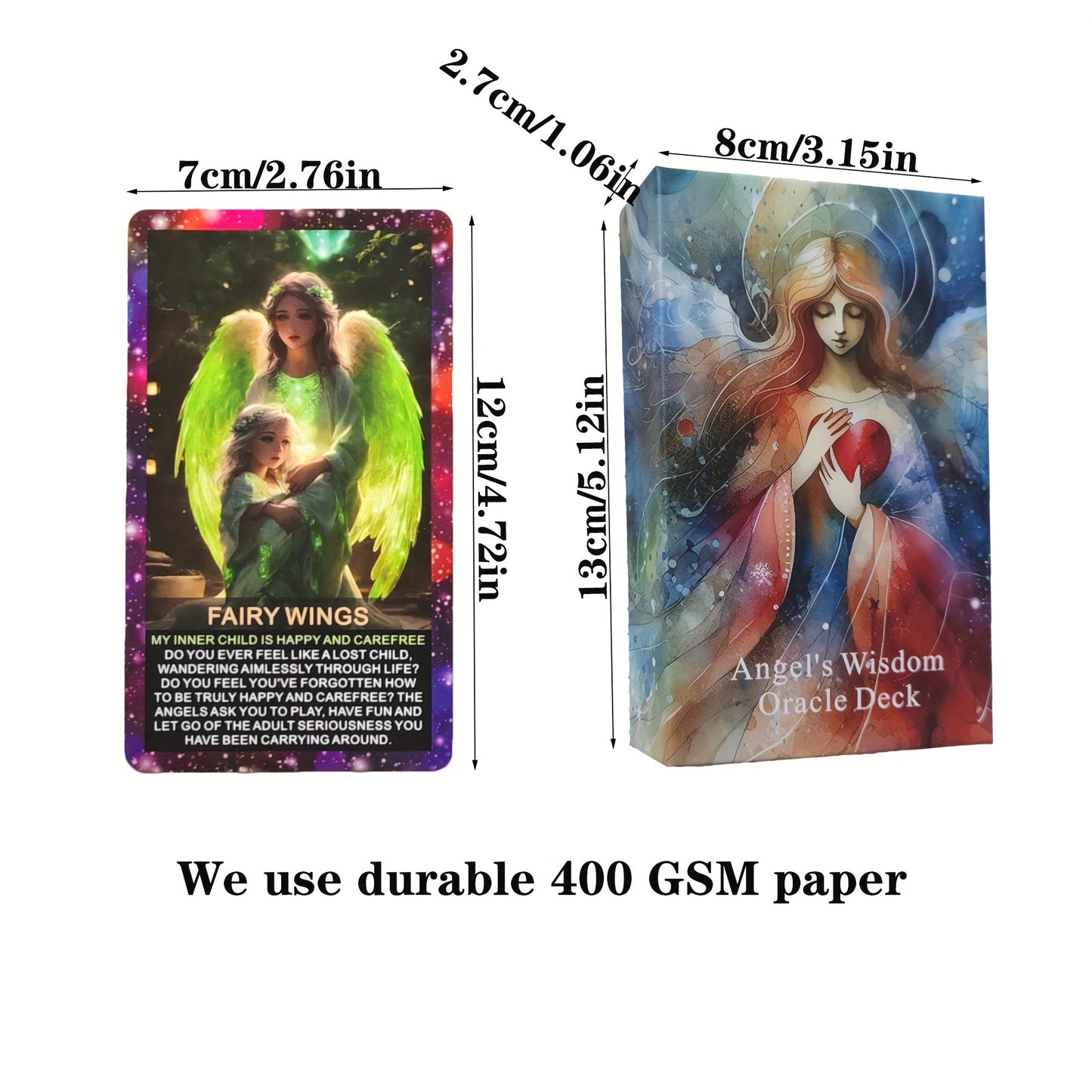 48 Angel Wisdom Oracle Card Set, Suitable For Beginners Oracle Card Set, Angel Digital Belief Card, Oracle Card, Guide Your Sacred Path, Christmas Gifts For Family And Friends