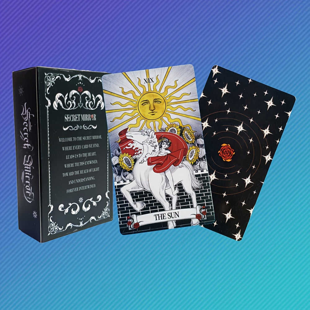 Divine Secret Mirror Tarot Cards - Standard Size, 78+2 | Fortune Telling & Divination Game For Ages 14+ | Unlock Inner Wisdom