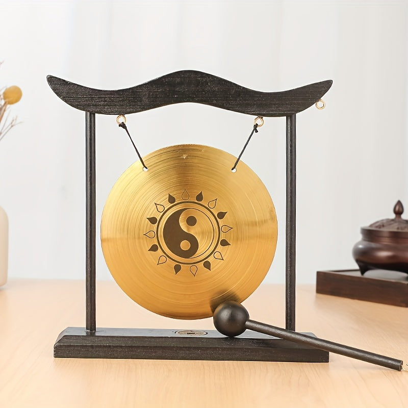 Meditation Gong, Meditation Percussion Gong, Harmonious Brass Gong for Meditation & Sound Relaxation - Suitable for Yoga, Home & Office Decoration - 1pc.