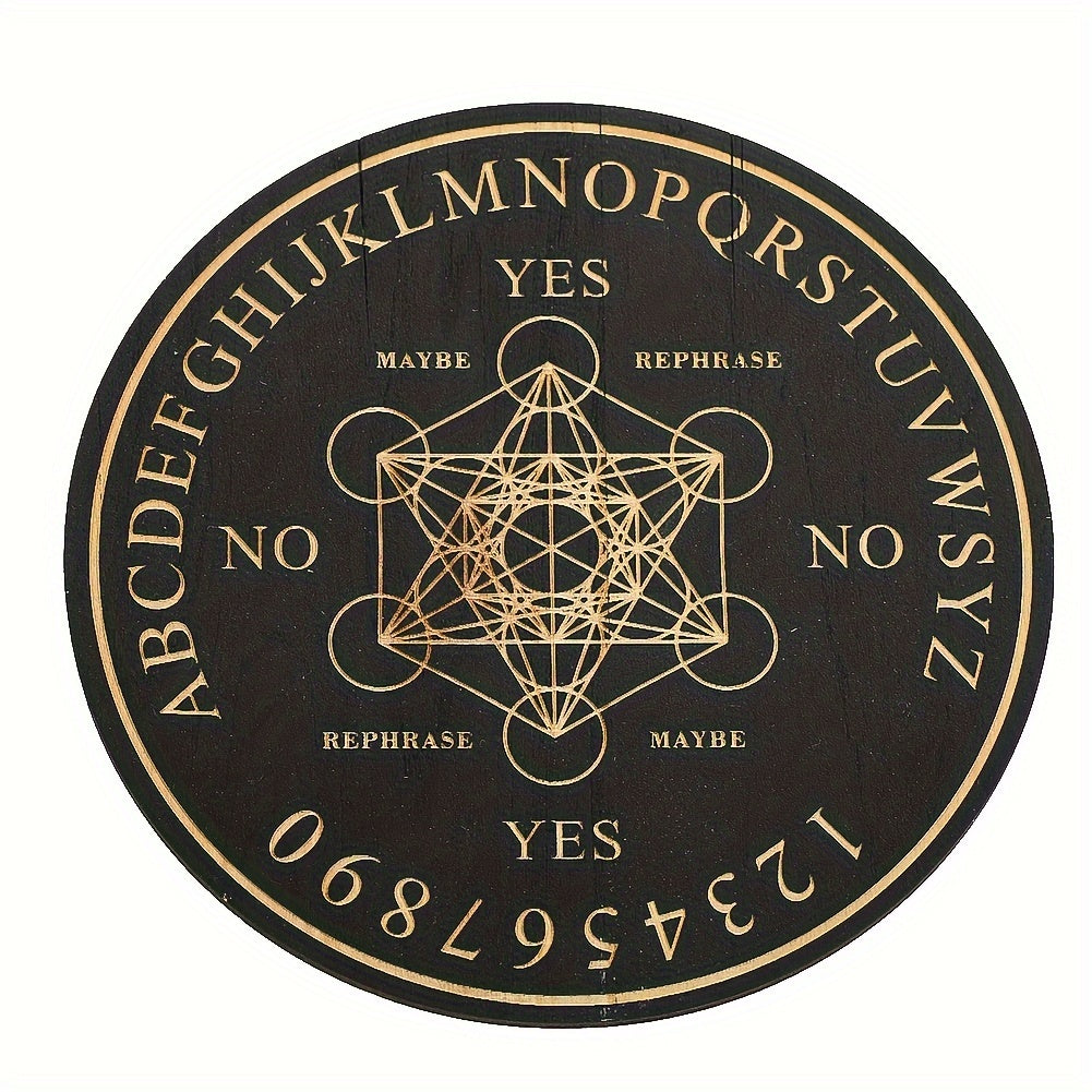 1pc, Wooden Pendulum Board For Divination Meditation, Metaphysical Altar Crossing Car Crystal Base, Home Decoration Sign