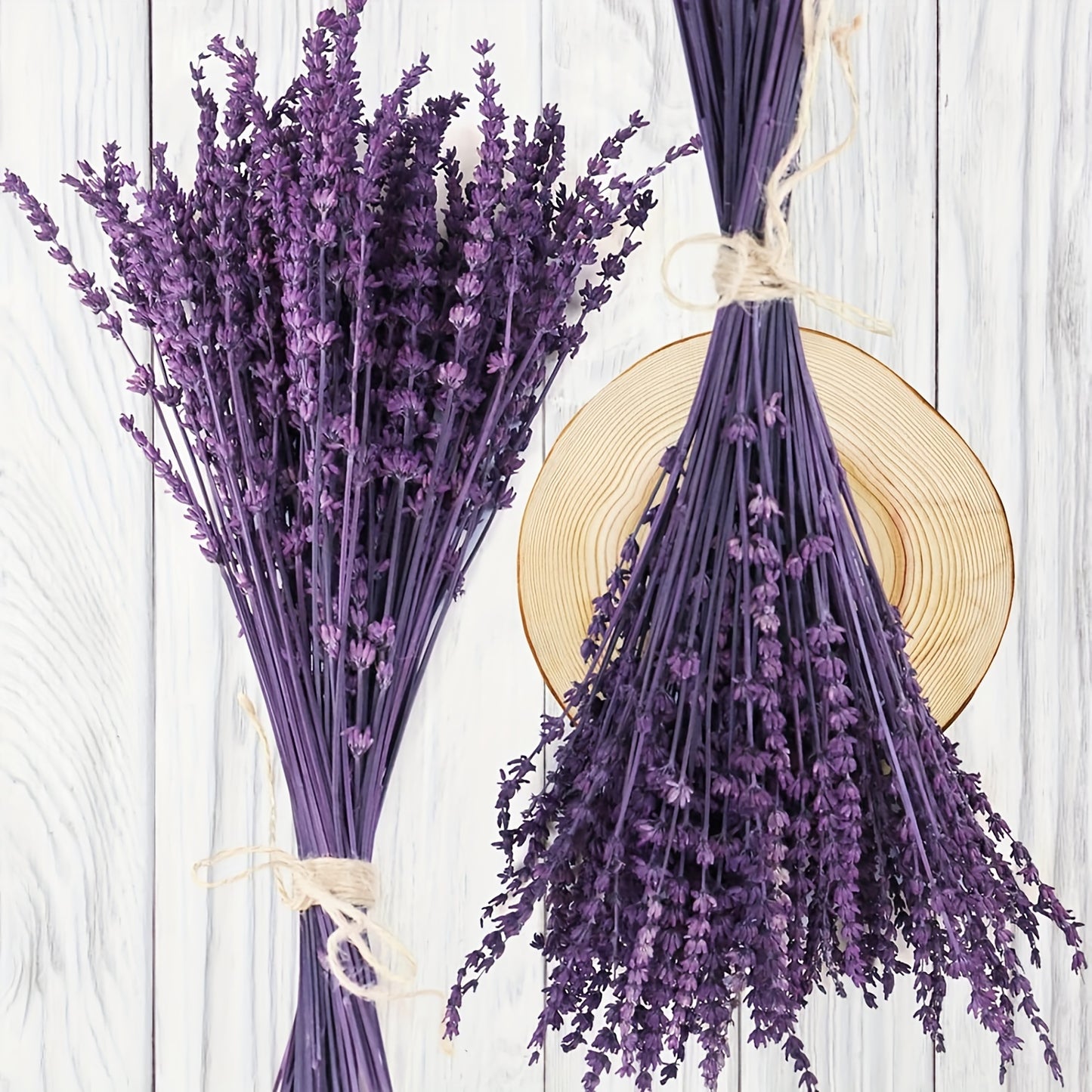 200+pcs Dried Purple Lavender Flowers Bundle - Dried Preserved Lavender Bouquet 12-17" Made form Fresh Lavender for Shower Weeding Home Vase Decor, Crafts, Aromatherapy, Fragrance