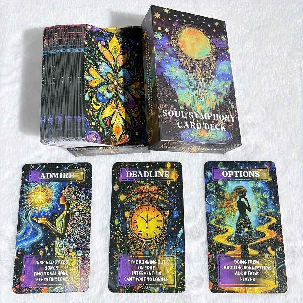 Soul Symphony Oracle Cards, Discover The Voice of Your Heart, Uncover The Hidden Truth, Inner Emotions Tarot Deck, Situation Cards, 12X7Cm/4.72X2.75Inch, 59-Cards