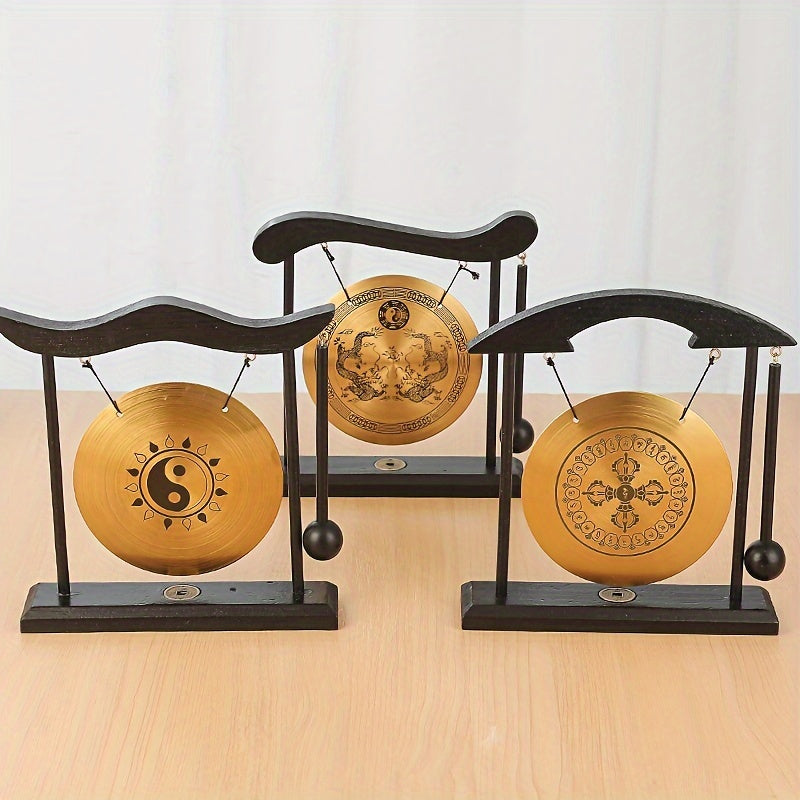 Meditation Gong, Meditation Percussion Gong, Harmonious Brass Gong for Meditation & Sound Relaxation - Suitable for Yoga, Home & Office Decoration - 1pc.