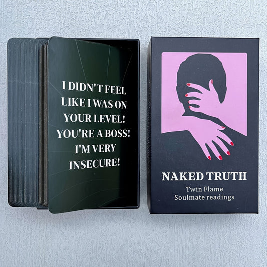 Love Oracle Cards, Naked Truth Oracle Deck, Soulmate Oracle Cards For Beginners, Perfect For Twin Flame And Soulmate Readings, Tarot Deck, 12x7 Cards, 54-Cards