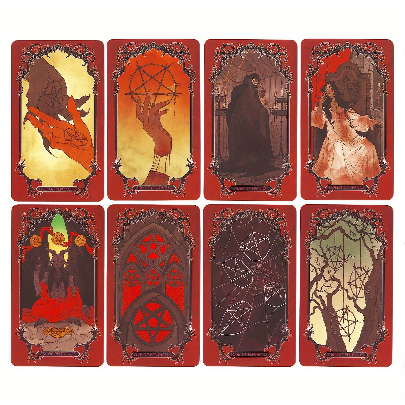 Spooky Horror Tarot Deck - Vampires, Werewolves & More | 78-Card Set with PDF Guidebook for Daily Guidance