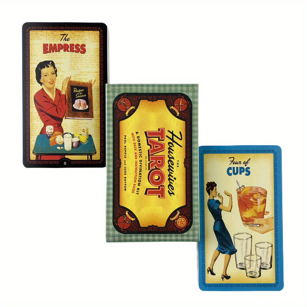 Housewives Tarot Cards - English Edition Oracle Deck for Divination & Party Games, 4.13x2.44in