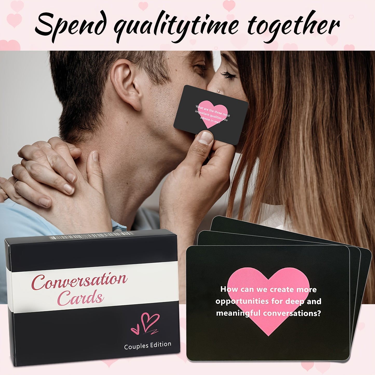 50 Conversation Cards: Enhance Intimacy and Communication with Your Partner - Perfect for Date Nights, Valentine's Day, Anniversaries, and More Special Occasions