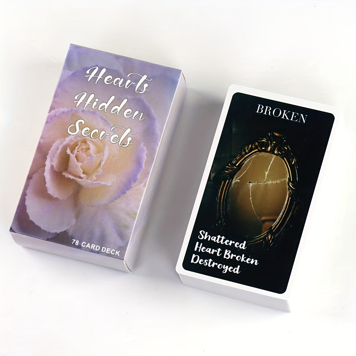 Hearts Hidden Secrets 78-Card Tarot Deck, Keyword Divination, Prophecy Supplies