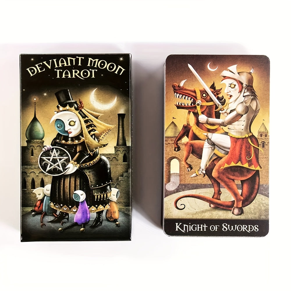 Deviant Moon Tarot Deck - 78-Card Fantasy Art Set for Inner Wisdom & Soul Exploration, Ideal for Party & Christmas Gift, No Electricity Required