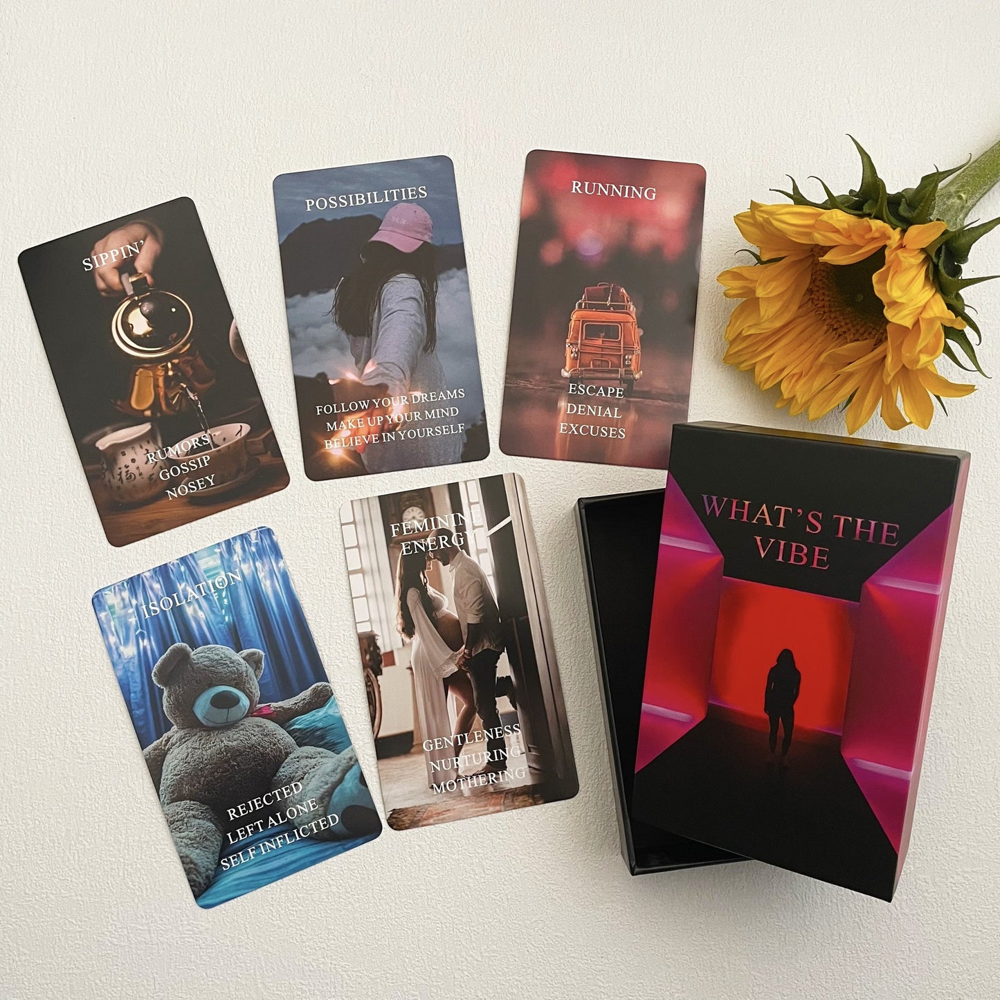 What's The Vibe Oracle Cards Deck, Tarot Cards For Beginners, Oracle Cards With Meanings On Them, Oracle Deck Used For Career And Life Relationships, Twin Flame, Soulmate, Karmic Connection