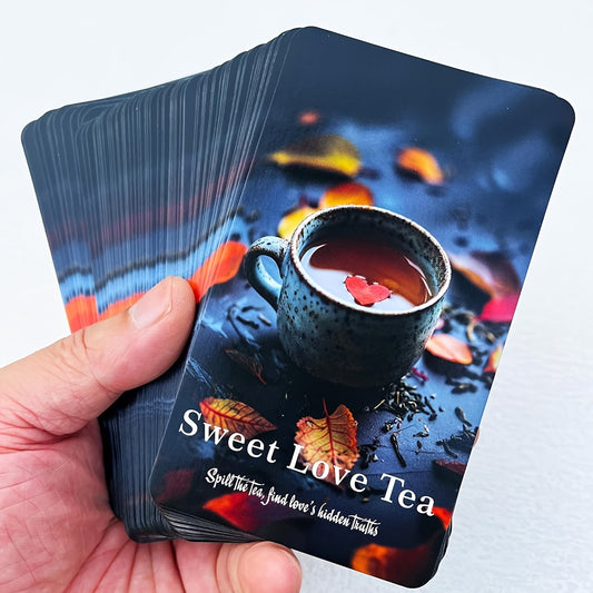 Sweet Love Tea Oracle Cards, Twin Flames Soulmates Oracle Deck, Romance Love Oracle Cards, Life Relationships Oracle Cards for Beginners