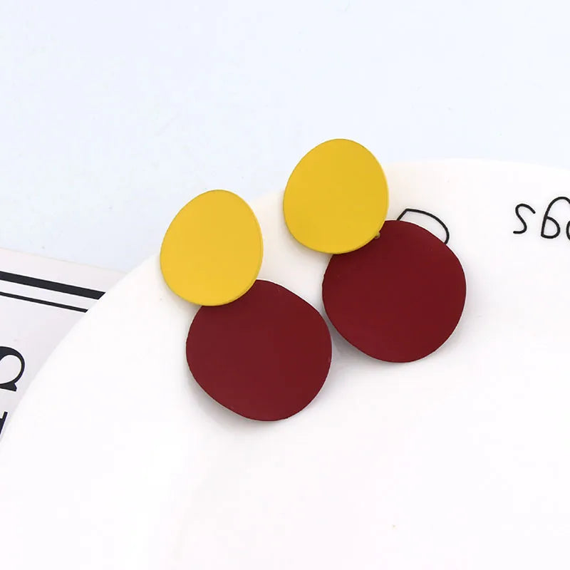 Earring For Women Girls Dangler Eardrop Summer Bohemian Fashion Cute Geometric Round Gift Party Colorful Jewelry