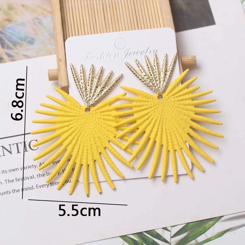 Yellow Color Hanging Earrings for Women Flower Dangle Earrings Korean Fashion Women's Earrings Party Gift pendientes mujer