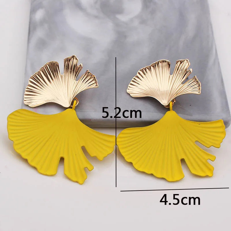 Yellow Color Hanging Earrings for Women Flower Dangle Earrings Korean Fashion Women's Earrings Party Gift pendientes mujer